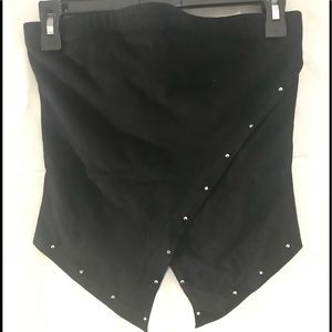 Black, Studded/Rhinestone Tube Top